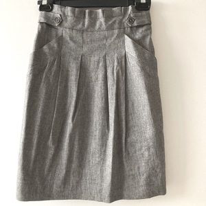 Grey high waisted pencil skirt